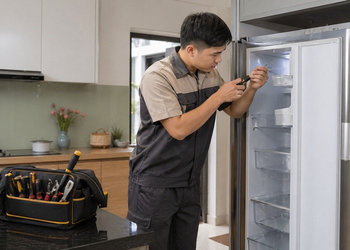 Dịch vụ sửa tủ lạnh tại nhà Bách Khoa K9 với kỹ thuật viên Việt Nam tay nghề cao, có mặt nhanh, kiểm tra tận nơi, báo giá rõ ràng và bảo hành sau sửa chữa.