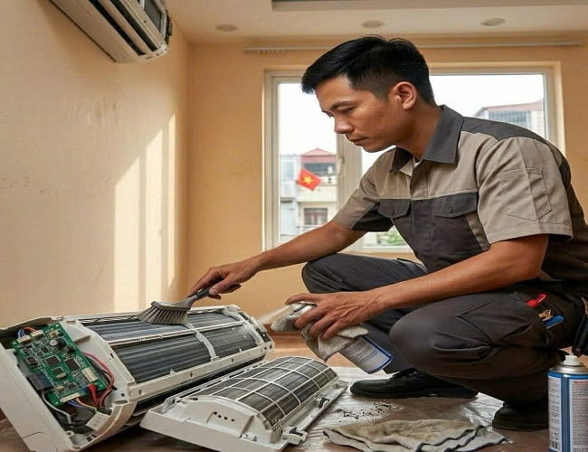 Thợ kiểm tra điều hòa chuyên nghiệp tại Hà Đông