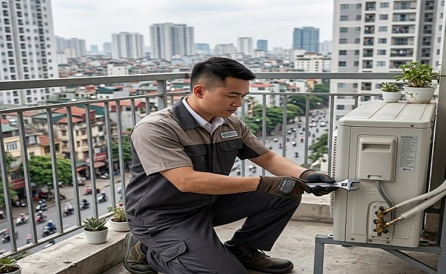 Xử lý cục nóng điều hòa không chạy tại nhà Mai Dịch Xử lý cục nóng điều hòa không chạy tại nhà Mai Dịch