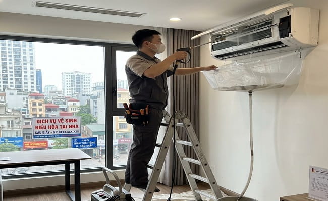 vệ sinh điều hòa tại Cầu Giấy